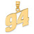 Image of 14K Yellow Gold Polished Block Number 94 Pendant