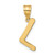 Image of 14K Yellow Gold Polished Bubble Letter L Initial Pendant