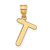 Image of 14K Yellow Gold Polished Bubble Letter T Initial Pendant