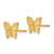 Image of 7mm 14K Yellow Gold Polished Butterfly Post Earrings S1130