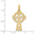 Image of 14K Yellow Gold Polished Celtic Cross Pendant D4446