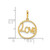 Image of 14K Yellow Gold Polished Circle LOVE Pendant