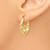 Image of 10mm 14K Yellow Gold Polished Claddagh Hoop Earrings T901