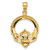 Image of 14K Yellow Gold Polished Claddagh Pendant C2192