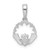 Image of 14K Yellow Gold Polished Claddagh Pendant K1529