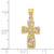 Image of 14k Yellow Gold Polished Cross Pendant D4644
