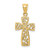 Image of 14k Yellow Gold Polished Cross Pendant D4644