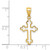 Image of 14k Yellow Gold Polished Cross Pendant D4652