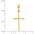 Image of 14K Yellow Gold Polished Cross Pendant K1174