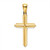 Image of 14K Yellow Gold Polished Cross Pendant K8501