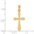 Image of 14K Yellow Gold Polished Cross Pendant XR1481