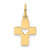 Image of 14K Yellow Gold Polished Cross w/ Heart Charm