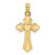 Image of 14K Yellow Gold Polished Cross w/ Heart Pendant K8391