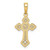 Image of 14K Yellow Gold Polished Cross w/ Lace Center & Arrow Tips Pendant