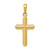 Image of 14K Yellow Gold Polished Cross w/ Stripped Border Pendant K5447