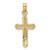 Image of 14K Yellow Gold Polished Cross w/ Stripped Border Pendant K5448