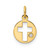 Image of 14K Yellow Gold Polished CZ Circle Cross Pendant
