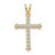 Image of 14K Yellow Gold Polished CZ Cross Pendant