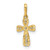 Image of 14K Yellow Gold Polished CZ Cross Pendant XR1968