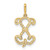 Image of 14K Yellow Gold Polished CZ Puppy Sitting Outline Pendant