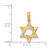 Image of 14K Yellow Gold Polished CZ Star Of David Pendant