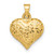 Image of 14K Yellow Gold Polished Diamond-cut Large Puffed Heart Pendant