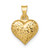 Image of 14K Yellow Gold Polished Diamond-cut Medium Puffed Heart Pendant