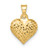 Image of 14K Yellow Gold Polished Diamond-cut Medium Puffed Heart Pendant