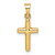 Image of 14K Yellow Gold Polished Diamond-cut Reversible Puffed Cross Pendant XR1878