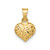 Image of 14K Yellow Gold Polished Diamond-cut Small Puffed Heart Pendant
