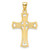 Image of 14K Yellow Gold Polished Double Cross Pendant K9875