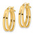 Image of 19.4mm 14K Yellow Gold Polished Double Hoop Earrings