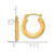 Image of 15.2mm 14K Yellow Gold Polished Edged Hoop Earrings