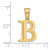 Image of 14K Yellow Gold Polished Etched Letter B Initial Pendant