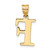 Image of 14K Yellow Gold Polished Etched Letter F Initial Pendant