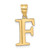 Image of 14K Yellow Gold Polished Etched Letter F Initial Pendant