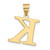 Image of 14K Yellow Gold Polished Etched Letter K Initial Pendant