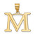 Image of 14K Yellow Gold Polished Etched Letter M Initial Pendant