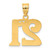 Image of 14K Yellow Gold Polished Etched Number 21 Pendant