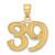 Image of 14K Yellow Gold Polished Etched Number 39 Pendant