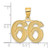 Image of 14K Yellow Gold Polished Etched Number 66 Pendant