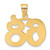 Image of 14K Yellow Gold Polished Etched Number 68 Pendant