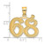 Image of 14K Yellow Gold Polished Etched Number 68 Pendant