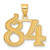 Image of 14K Yellow Gold Polished Etched Number 84 Pendant