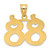 Image of 14K Yellow Gold Polished Etched Number 88 Pendant