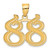 Image of 14K Yellow Gold Polished Etched Number 88 Pendant