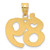 Image of 14K Yellow Gold Polished Etched Number 89 Pendant