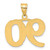 Image of 14K Yellow Gold Polished Etched Number 90 Pendant