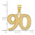 Image of 14K Yellow Gold Polished Etched Number 90 Pendant