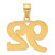 Image of 14K Yellow Gold Polished Etched Number 92 Pendant